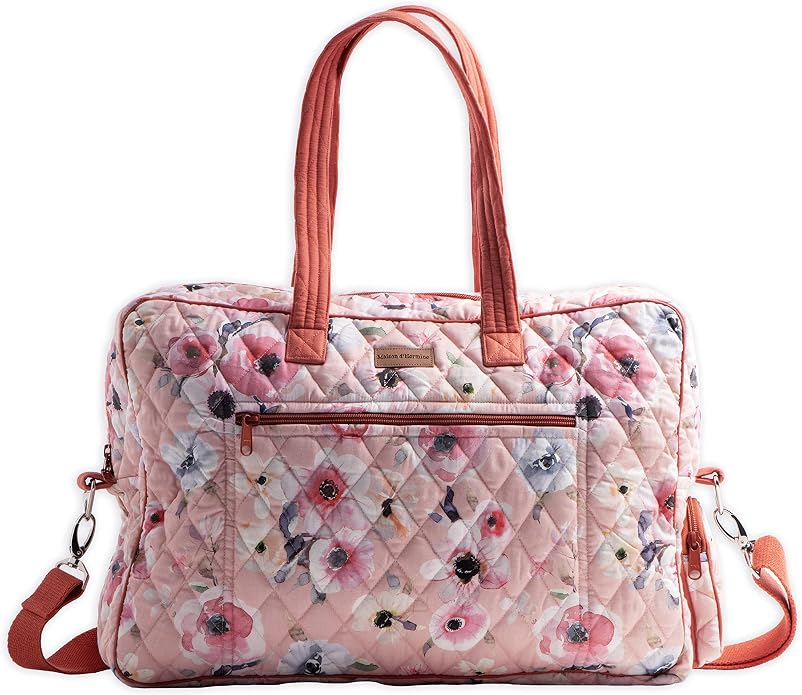 Maison d' Hermine Weekender Bags for Women Cotton Quilted Duffel Overnight Luggage Weekend Bag for Men Gym Gifts Travel | Overnight Luggage Weekend Bag for Men Gym Sports Gifts Duffle bag Business Travellers Trip Spring Summer by MaisondHermine