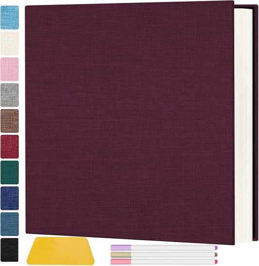 Zesthouse Large 18In Photo Album Self Adhesive 60 Pages, Scrapbook Albums with Sticky Page Holds 10x12 & 8x10 & 5X7 & 4x6 Pictures, DIY Photo Book Ideal Gift for Family Wedding Baby by Zesthouse