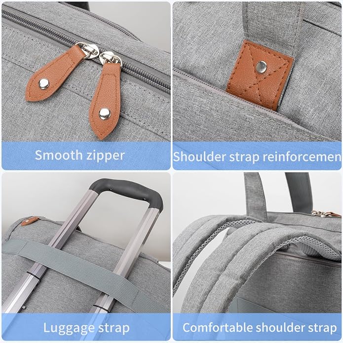 Diaper Bag with Changing Pad - Large Capacity Travel Diaper Bag Tote/Backpack for Mom and Dad - Image 5