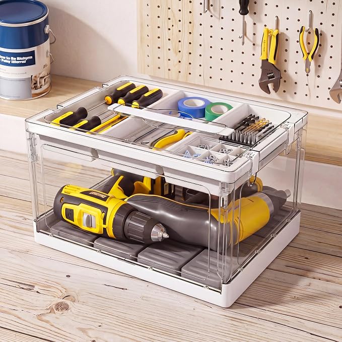 24QT 2Packs Clear Craft Organizers and Storage with Trays | Art Supply Organizer and Storage, Craft Storage Box with Lid for Beads, Markers, Coloring Books, Sewing, Playdoh and Tools - Image 5