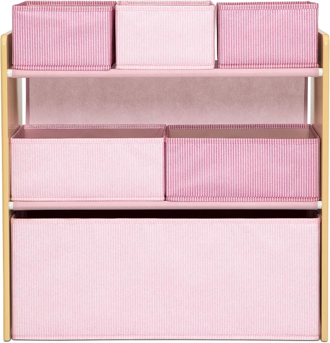 Delta Children - GapKids 6 Bin Toy Organizer - Greenguard Gold Certified, Blush Pink - Image 7