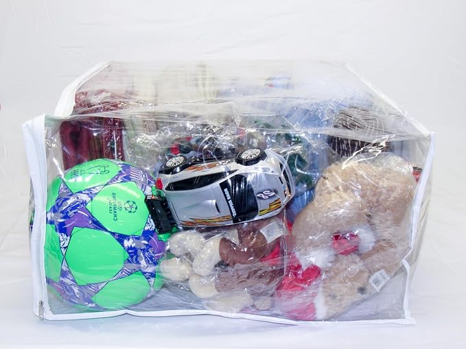FBA Set of 5 Clear Vinyl Zippered Storage Bags 24x20x11 Inch - Image 2
