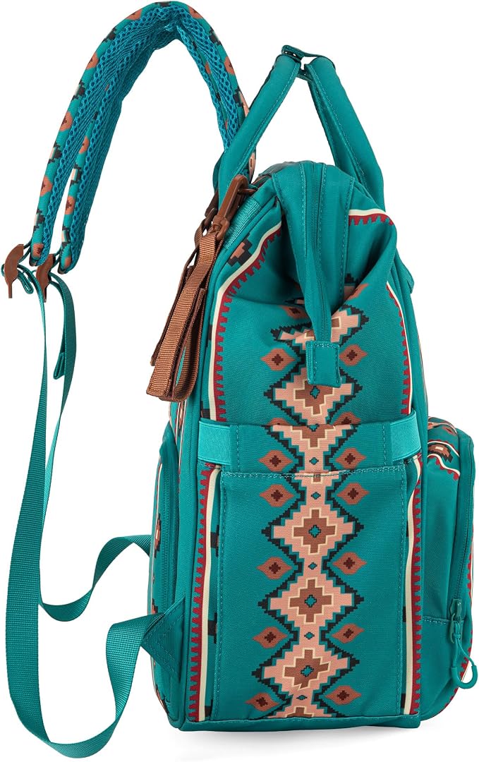 Montana West Wrangler Diaper Bag Backpack Aztec Callie Bag Travel Backpack Purses Western Multi-Function Baby Bags for Mom - Image 8