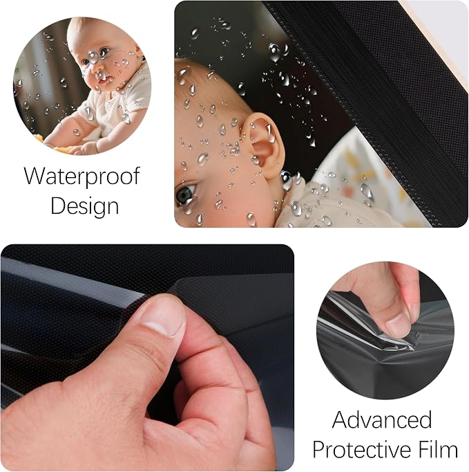 Aevdor 200 Pocket 8x10 Photo Album, Large Capacity Linen Cover Photo Album 8x10 Holds 200 8 x 10 Inch Pictures, Photo Book for Family, Wedding, Baby, Party, Holiday and Christmas Pictures Black&Beige - Image 8
