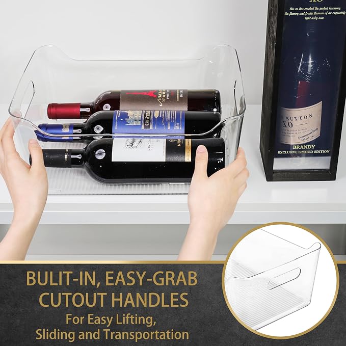 Tiawudi 4 Pack Plastic Storage Bins, Extra Large Pantry Organizer, 13.5" x 10" Clear Storage Containers and Organizer Bins, Multi-Use Bins for Home, Kitchen, Closet and Cabinet - Image 4