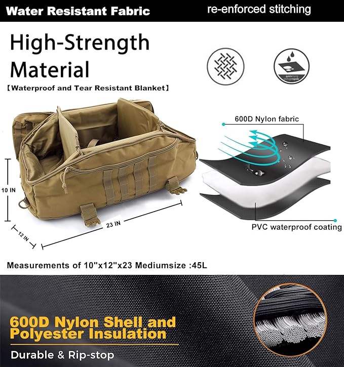 3-in-1 Gym Bag Duffle Bags Backpack - Travel Bag with Shoes Compartment | Sports Duffel Bag for Men Women Ideal for Workout,Weekender,Military,Sports,Overnight,Basketball,Tactical,Football,Baseball - Image 5