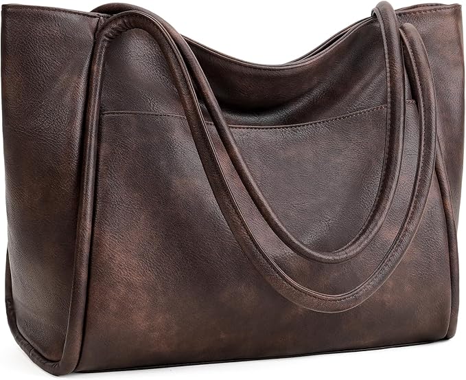 GAEKEAO Tote Bag for Women Vegan Leather Zipper Shoulder Bags Travel Purses | Large Capacity Purse Handbags, Inner Pocket with Key Clip, Fits 14" Laptop, for Casual Work Dating Commute Daily Weekender by GAEKEAO