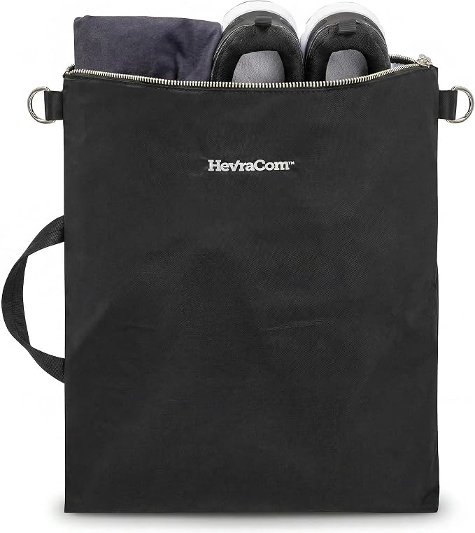 HevraCom Waterproof Laundry Bag Travel for Wet Clothes - Odor-Proof Waterproof Bag for Wet Swimsuit, Travel Laundry Bags for Dirty Clothes, Swimsuits & Workout Gear with Rust-Resistant Zipper & Hooks by HevraCom