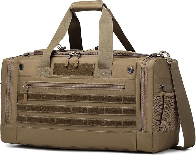 45L Large Duffle Bag for Men & Women - Military Tactical Gym Bag for Travel | Weekender Large Sports Bag with Dividers for Hockey Football Baseball Soccer Basketball & Team Training by BISKLNDN