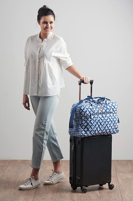 Maison d' Hermine Weekender Bags for Women Cotton Quilted Duffel Overnight Luggage Weekend Bag for Men Gym Gifts Travel | Overnight Luggage Weekend Bag for Men Gym Sports Gifts Duffle bag Business Travellers Trip Spring Summer - Image 3