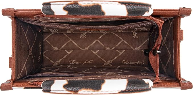 Montana West × Wrangler Tote Bag for Women Western Cow Print Purse Designer Top Handle Handbags - Image 5