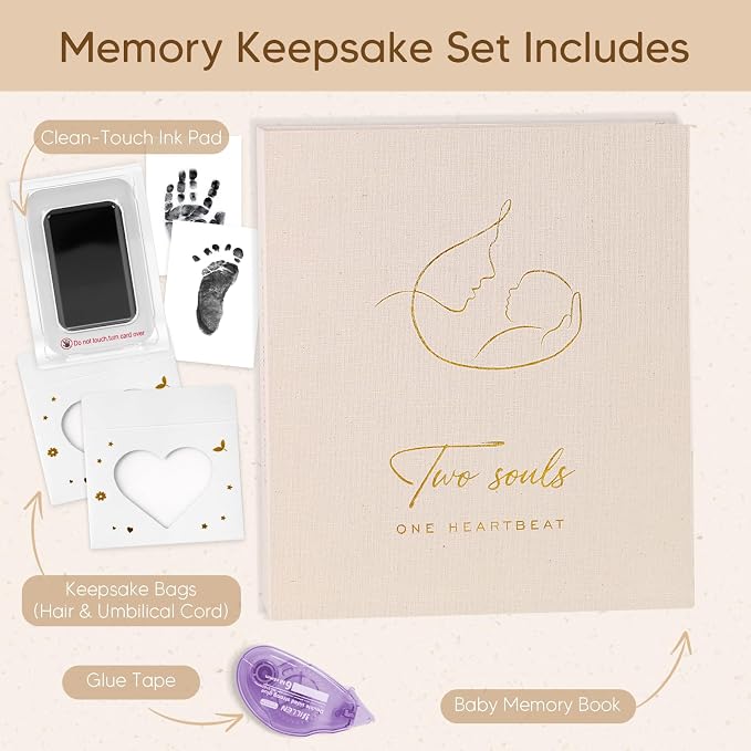 Pregnancy Journal for First Time Moms - Linen Pregnancy 11.5" x 13" Baby Memory Book Keepsake for Boy Girl - Pregnancy Must Haves - New Mom To Be Gift Gender Neutral Journal Scrapbook Photo Album - Image 9