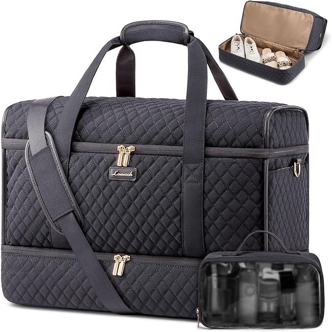 LOVEVOOK Large Travel Duffle Bag, Weekender Bags for Women With Shoe Compartment, Overnight Hospital Bag For Women Labor Delivery, Carry on Bag Personal Item Travel Bag, Yoga Gym Duffel Bag by LOVEVOOK