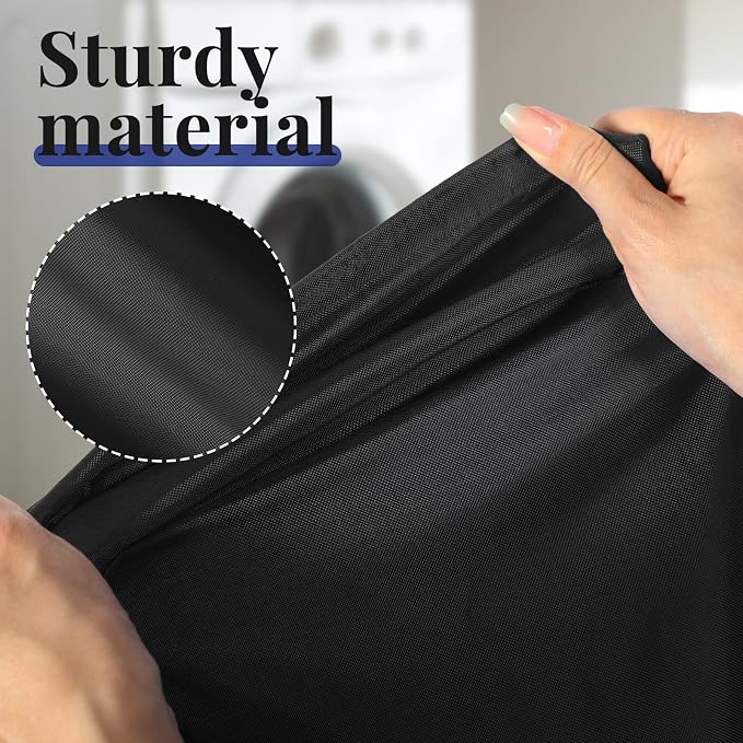 Woanger 12 Pack 28 x 45 Inch Extra Large Laundry Bags Bulk, Black | Washable Polyester, Drawstring Closure, For Clothes and Bedding, Foldable for College Dorms, Hotels, Camping and Travel - Image 3