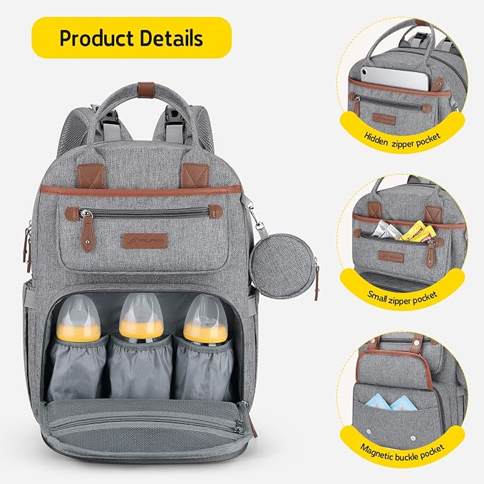 Maelstrom Diaper Backpack, 30L Gray - Image 2