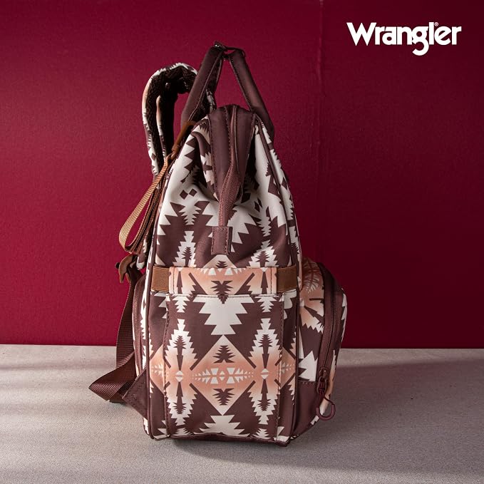 Montana West Wrangler Diaper Bag Backpack Aztec Callie Bag Travel Backpack Purses Western Multi-Function Baby Bags for Mom - Image 7