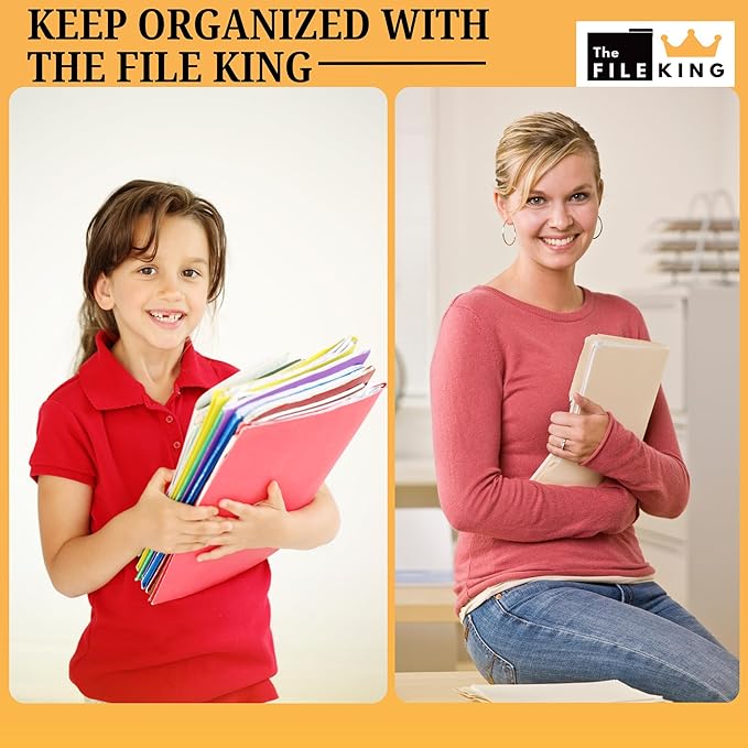 The File King Expanding Accordion File Folder - Legal Size 8½” x 14” | 3.5” Expansion, 10 Pack | Straight Cut Tab | Holds Thick Case Files | Law, Accounting & Business Filing Organizer | Made in USA - Image 6