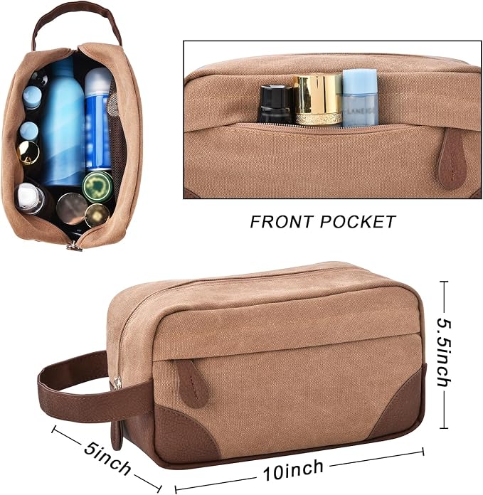 Litvyak 50L Canvas Duffle Bag for Travel Weekender Gym Overnight Carry-on | Expandable, Eco Certified, Leather Accents, Toiletry Bag Inclued, Travel Weekend Luggage Sports Duffel Bag for Women Men - Image 7