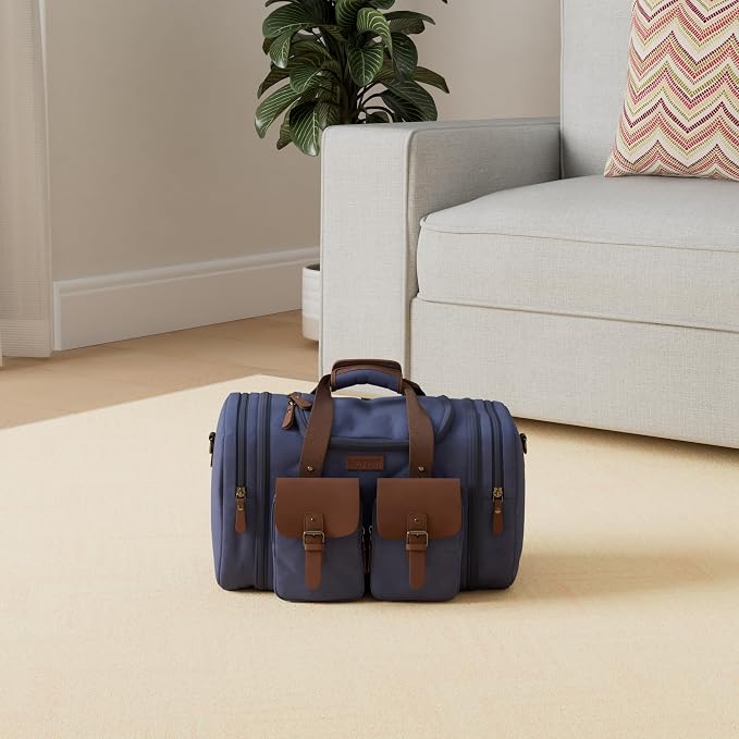 Wildroad Canvas Duffle Bag - 50L Expandable Weekender Overnight Travel Bag | Gifts for Men, Holiday Birthday Gift for Dad, Husband & Partner, Carry-on Size - Image 2