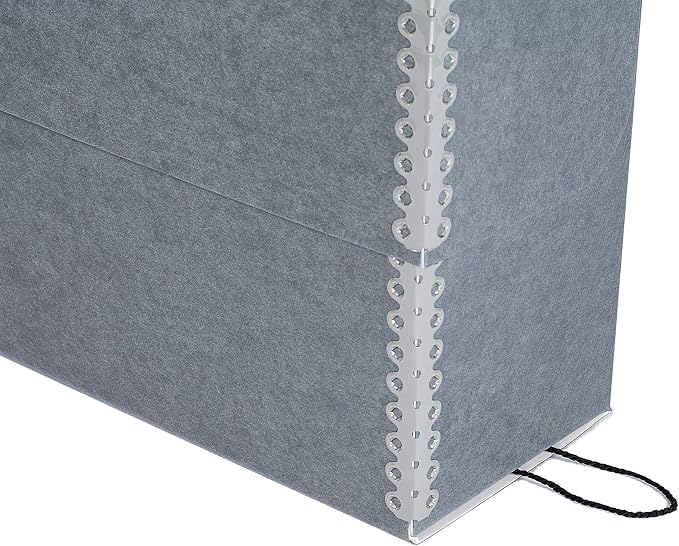 Lineco Archival Document Storage Box, 12.5" x 10.5" x 5", Gray | Acid-Free, 12 Letter Sized File Folders Included, Organizer for Prints, Photos, Papers - Image 7
