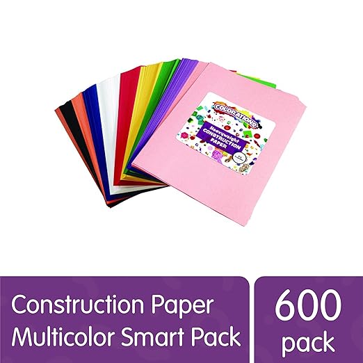 Colorations Color Construction Paper, Smart Pack, Assorted Color Paper, Colored Paper, Coloring Paper, Drawing, Craft Paper,Classroom Supplies, Kids Construction paper, 600 Sheets,Home,Home School Use | 600 Sheets Smartpack Colored Paper, Bulk Pack Art... - Image 2