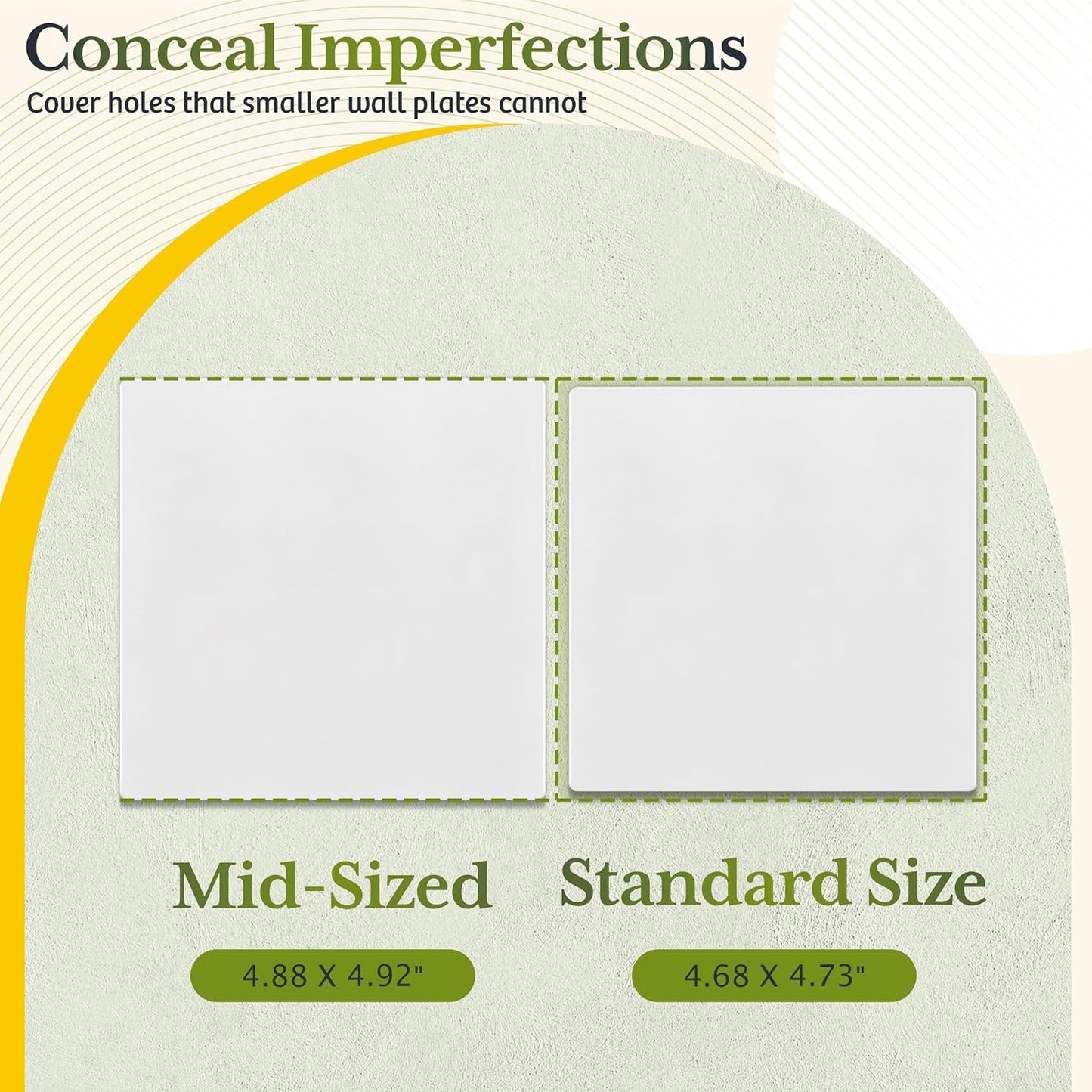 TG Screwless Double Blank Wall Plate, Child Safe Blank Device Outlet Cover, Mid-Size 2-Gang 4.88" H x 4.92" L, Polycarbonate Thermoplastic, UL Listed, SP-MB2-W, White (1 Pack)