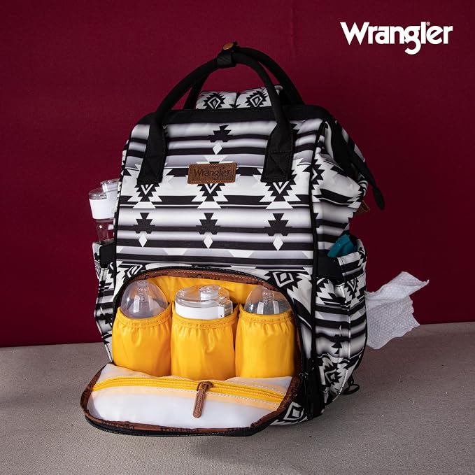 Montana West Wrangler Diaper Bag Backpack Aztec Callie Bag Travel Backpack Purses Western Multi-Function Baby Bags for Mom - Image 5