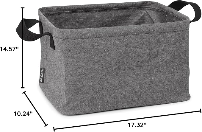 Brabantia - Foldable Laundry Basket 9.25 Gal - Water Resistant Hamper for Wet & Dry Laundry - Storage Basket for Clothes and Linen - Soft Handles - Garment Washing - Home Accessory - Pepper Black - Image 11