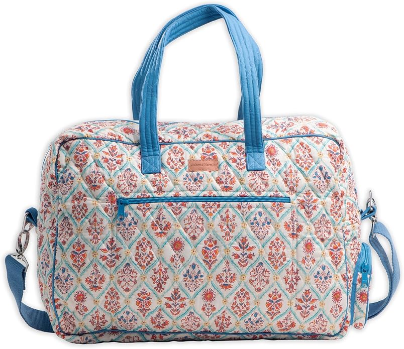 Maison d' Hermine Weekender Bags for Women Cotton Quilted Duffel Overnight Luggage Weekend Bag for Men Gym Gifts Travel | Overnight Luggage Weekend Bag for Men Gym Sports Gifts Duffle bag Business Travellers Trip Spring Summer by MaisondHermine