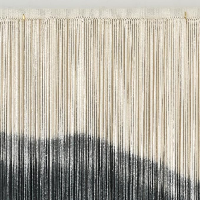 Jakalin Macrame Wall Hanging Black Dip Dye Fiber Tapestry Handmade 57"x35" | Fiber Yarn Wall Art,Craftsmanship,Hand-dip Dyed, Boho Style to Bedrooms, Living Rooms, Nursery ,Couch,or Entryways. - Image 6