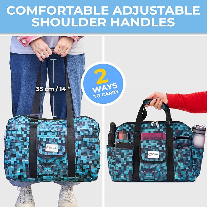 White Peas Nurse Bag & Utility Tote - Waterproof, Top YKK Zip, L18" x H14" x W7" - SHYLERO - Image 5