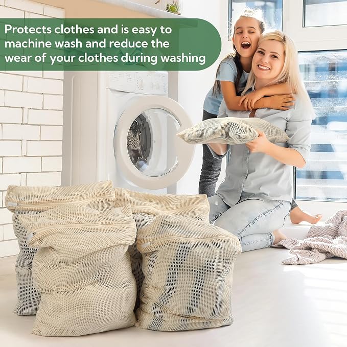 20Pcs Large Mesh Laundry Bags Zippered, Delicate Wash Bag for Delicates | Breathable & Gentle on Delicates No Spills, No Snags Extend Garment Life Washing Machine, Dryer & Storage - Image 6