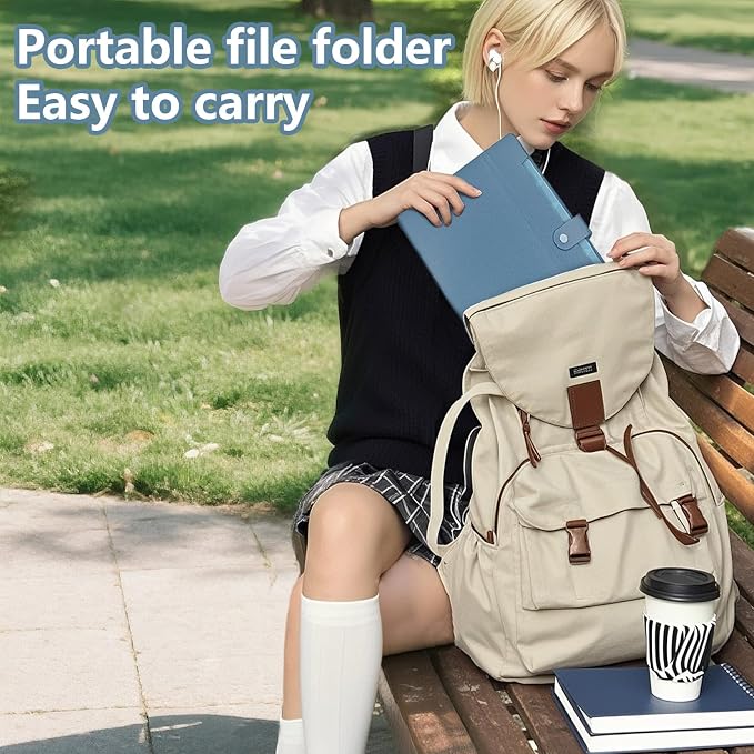 2Pack Accordion File Organizer Expanding File Folder with 8 Pockets Office | Letter Size Portable Paper Document Organizer for Office Home Business Supplies, Student Classroom Storage - Image 5