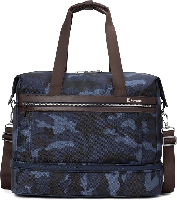 Travelpro Platinum Elite Carry on Soft Travel Drop-Bottom Weekender Bag, Overnight, Men and Women by Travelpro