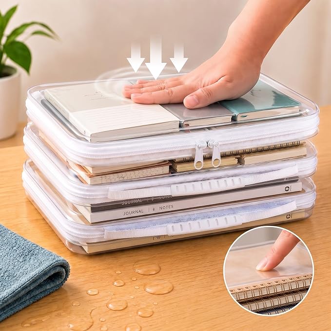 4-pack Extra Large Clear Board Game Storage Case with Handles | Clear Hard Shell Case with Zipper 4 Pcs A6 Mesh Bags & 4 Label Sticker for Board Games Card Decks Puzzle, 13.78"x11.8"x1.97" - Image 3