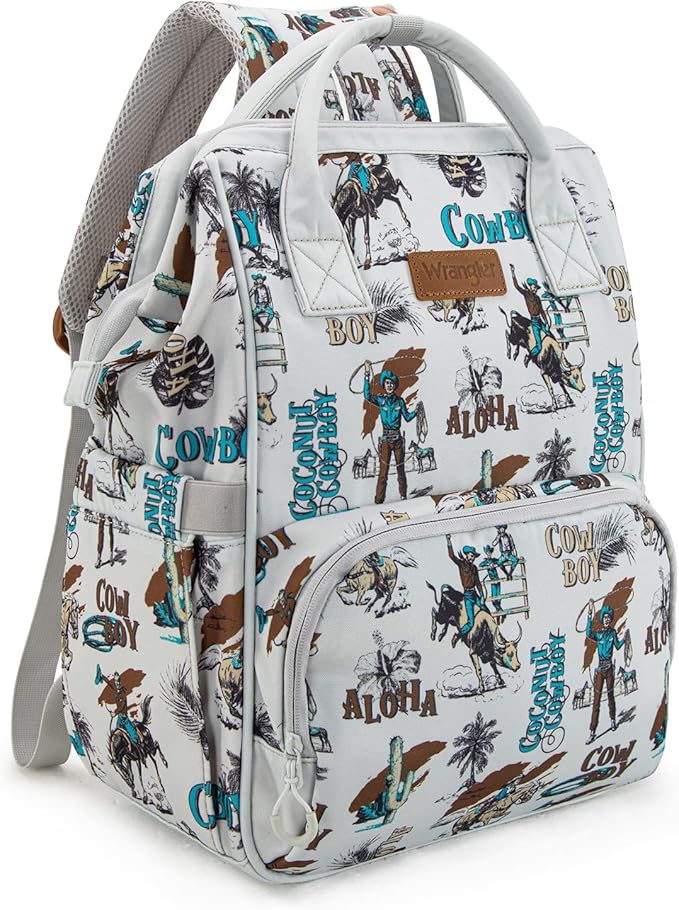 Montana West Wrangler Callie Diaper Bag Backpack with Stroller Straps Western Pattern Multifunction Baby Travel Bag WG2204-91102BG by THEOFFICIALMONTANAWEST