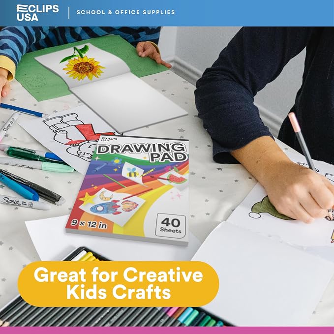 Sketch Book for Kids, Drawing Pad for Kids, Drawing Paper, Sketch Pad for Kid, Kid Sketch Book (9 x 12, 40 Sheets) (48) - Image 5