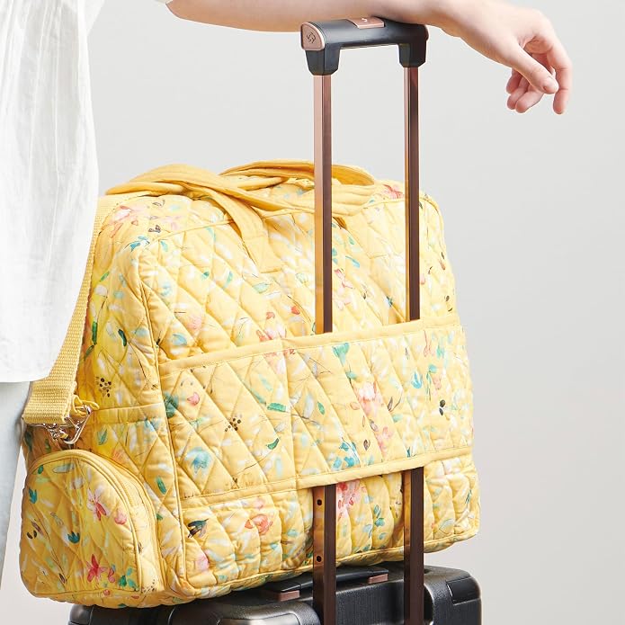 Maison d' Hermine Weekender Bags for Women Cotton Quilted Duffel Overnight Luggage Weekend Bag for Men Gym Gifts Travel | Overnight Luggage Weekend Bag for Men Gym Sports Gifts Duffle bag Business Travellers Trip Spring Summer - Image 9