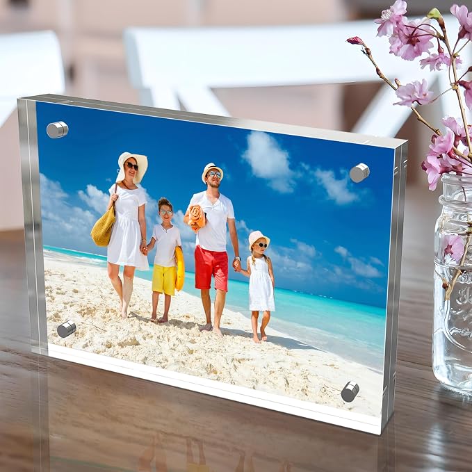 5x7 Inch Acrylic Picture Frame 3 Pack, 10+10mm Magnetic Photo Frame | High-clarity Acrylic, for 5x7 Pictures, Anti-fade, Frameless Floating, Double Display, Liquids Corrosion Resistant, 3 Pack - Image 8