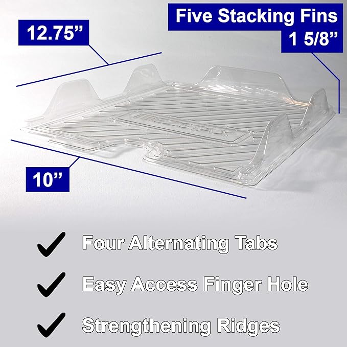 File Organizers - Letter Size, Stackable Trays for Desk - for Office Files, Mail, Documents - 48 Pack - Image 4
