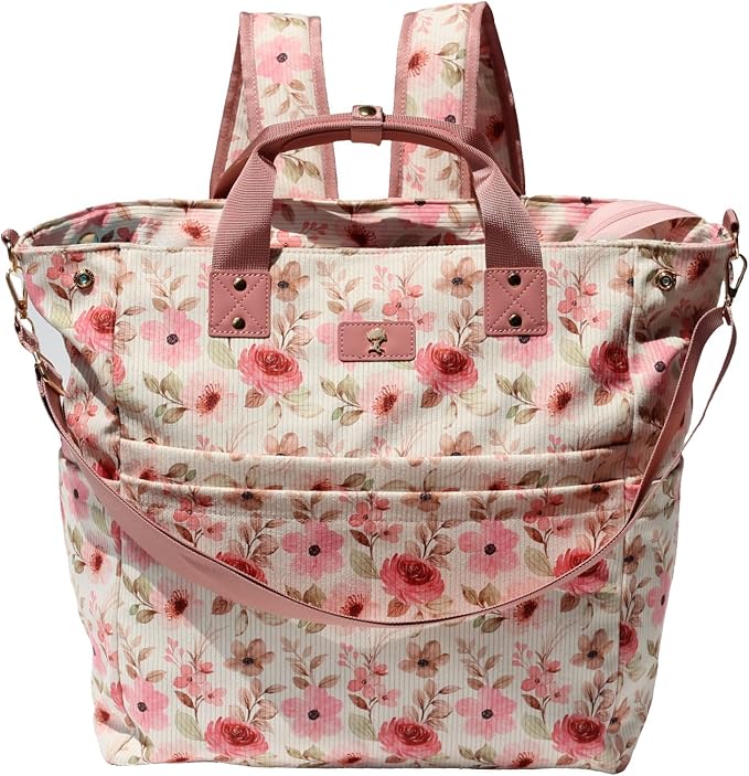 Diaper Tote Bag Totepack Backpack Crossbody Bag 3 in 1 for Women Laptop Backpack Multifunctional with Insulated Pockets by ESVAN