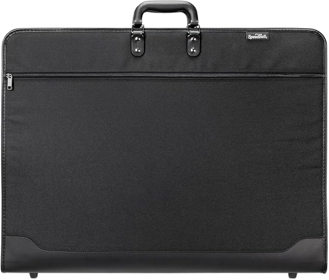 Speedball Universal Heavy Duty Art Portfolio Carrying Case with Handles for Storing and Transporting Artwork, Sketch, Drawing and Canvas, Black, 23 x 31 Inches by SpeedballArt