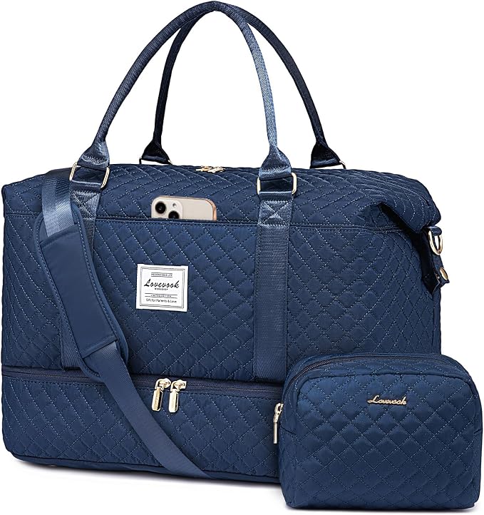 LOVEVOOK Travel Duffle Bag,Weekender Bags for Women with Shoe Compartment，Carry on Overnight Bag with Toiletry Bag,Gym Duffel Bag with Wet Pocket, Hospital Bags for Labor and Delivery by LOVEVOOK