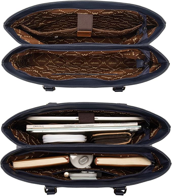 Montana West Wrangler Laptop Tote Bag for Women 15.6 Inch Computer Bag for Work Large Double Compartment Purse and Handbag - Image 4