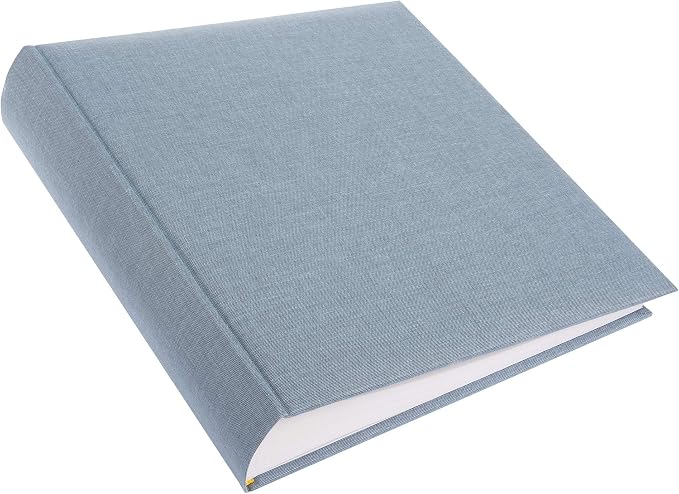 Goldbuch Summertime Trend 2 27607 Photo Album with 60 White Pages with Parchment Dividers, Photo Album with Linen Cover, up to 600 Pictures, High-Quality Paper, Blue/Grey, 30 x 31 cm - Image 3