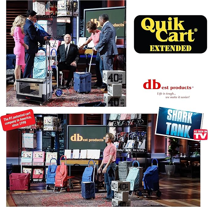 dbest Products Quik Cart Extended Collapsible Rolling Crate - Gray & Black | with Wheels, Dual Side Doors, Two-Position Handle, 360 Spinner Wheels, Foldable Utility Basket Cart with Seat, 80 lbs - Image 5