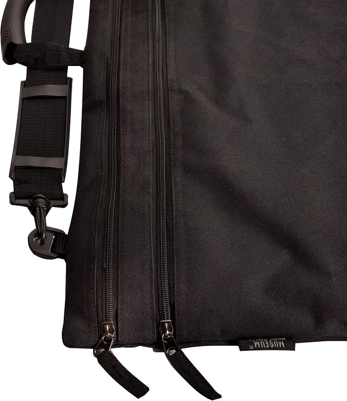 Soho Urban Artist Art Portfolio Case Artwork Tote Bag, Heavy Duty Nylon, 2 Zippered Pockets, Handle & Shoulder Strap LightWeight Large Capacity for Drawings, Posters, 23x31 Inches Black - Image 4