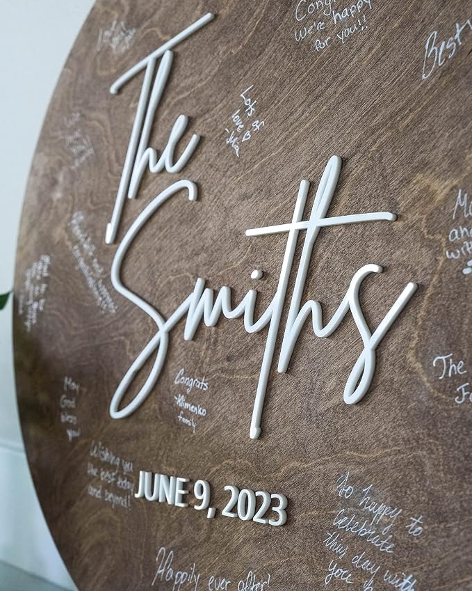 Guest Book Alternative - Custom Wedding Guest Book Decor - Layered Wood Wedding Sign - Image 7