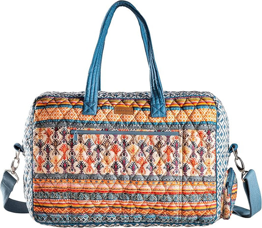 Maison d' Hermine Weekender Bags for Women Cotton Quilted Duffel Overnight Luggage Weekend Bag for Men Gym Gifts Travel | Overnight Luggage Weekend Bag for Men Gym Sports Gifts Duffle bag Business Travellers Trip Spring Summer by MaisondHermine