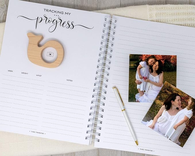 Personalized Twin Pregnancy Journal - Hardcover Pregnancy Memory Book Customized with Babies’ Names, Nicknames or Phrase - Prompted Journal for New Moms (Rainbows) - Image 8